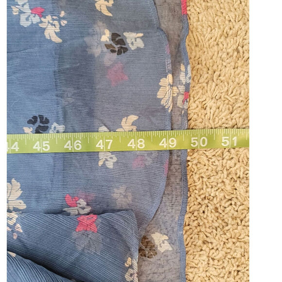 The Nines By Hatch Blue Floral Maxi Dress w Flutter Sleeves, sz Small - Picture 13 of 13